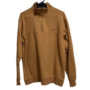Columbia Men's‎ Pullover Sweatshirt Quarter Zip Brown